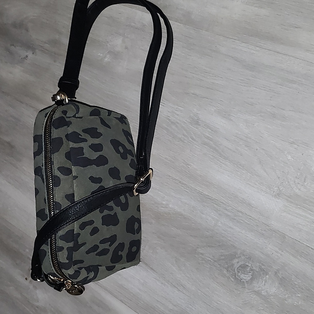 Clare V Animal Print Camera Crossbody